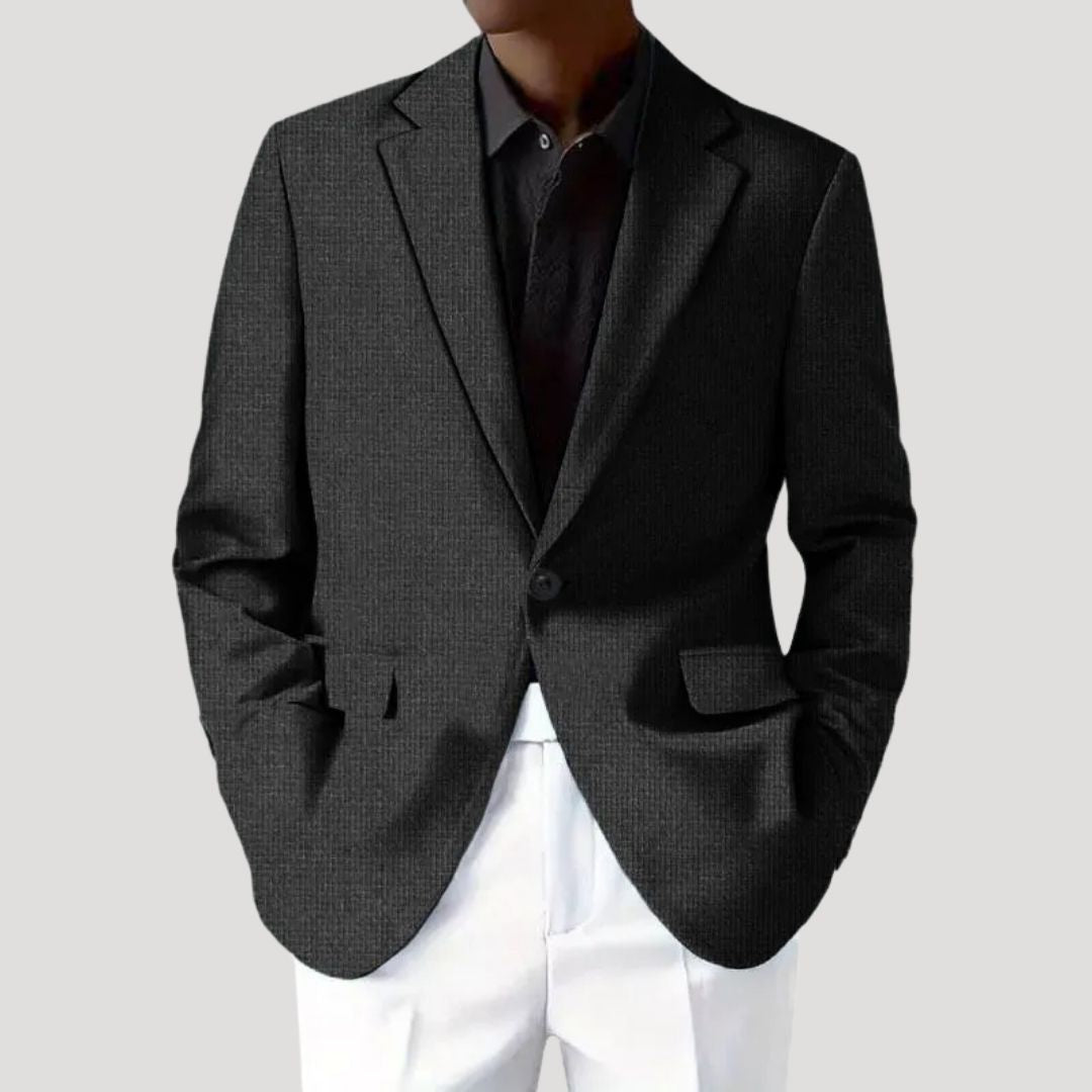 Herren Blazer | Strukturierter Schnitt mit Revers und Frontknopf