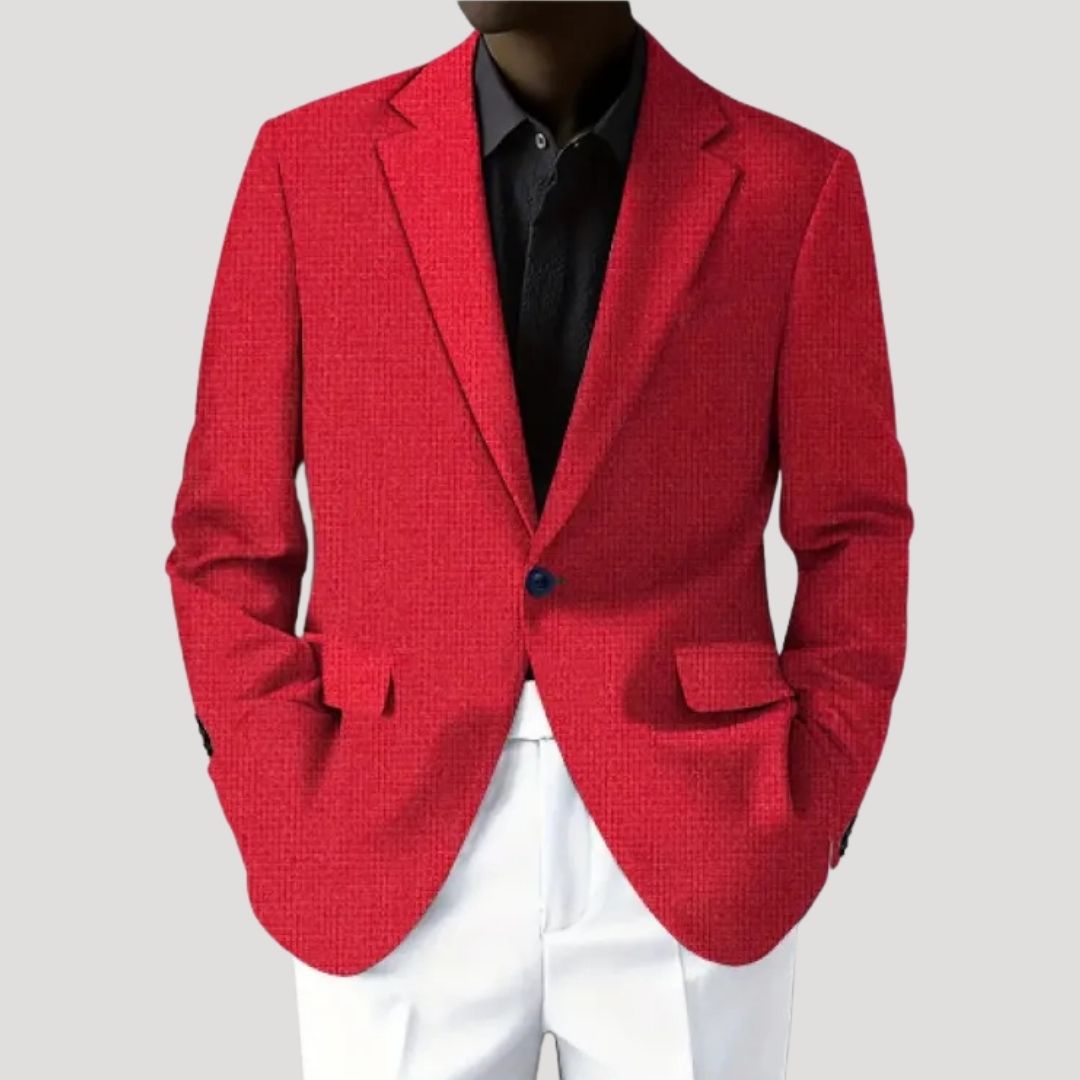 Herren Blazer | Strukturierter Schnitt mit Revers und Frontknopf