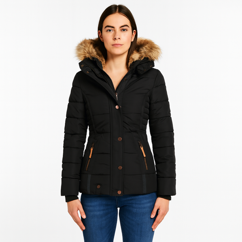 Damen Winterjacke mit Kapuze | Geschlossene Form für Winterzeit