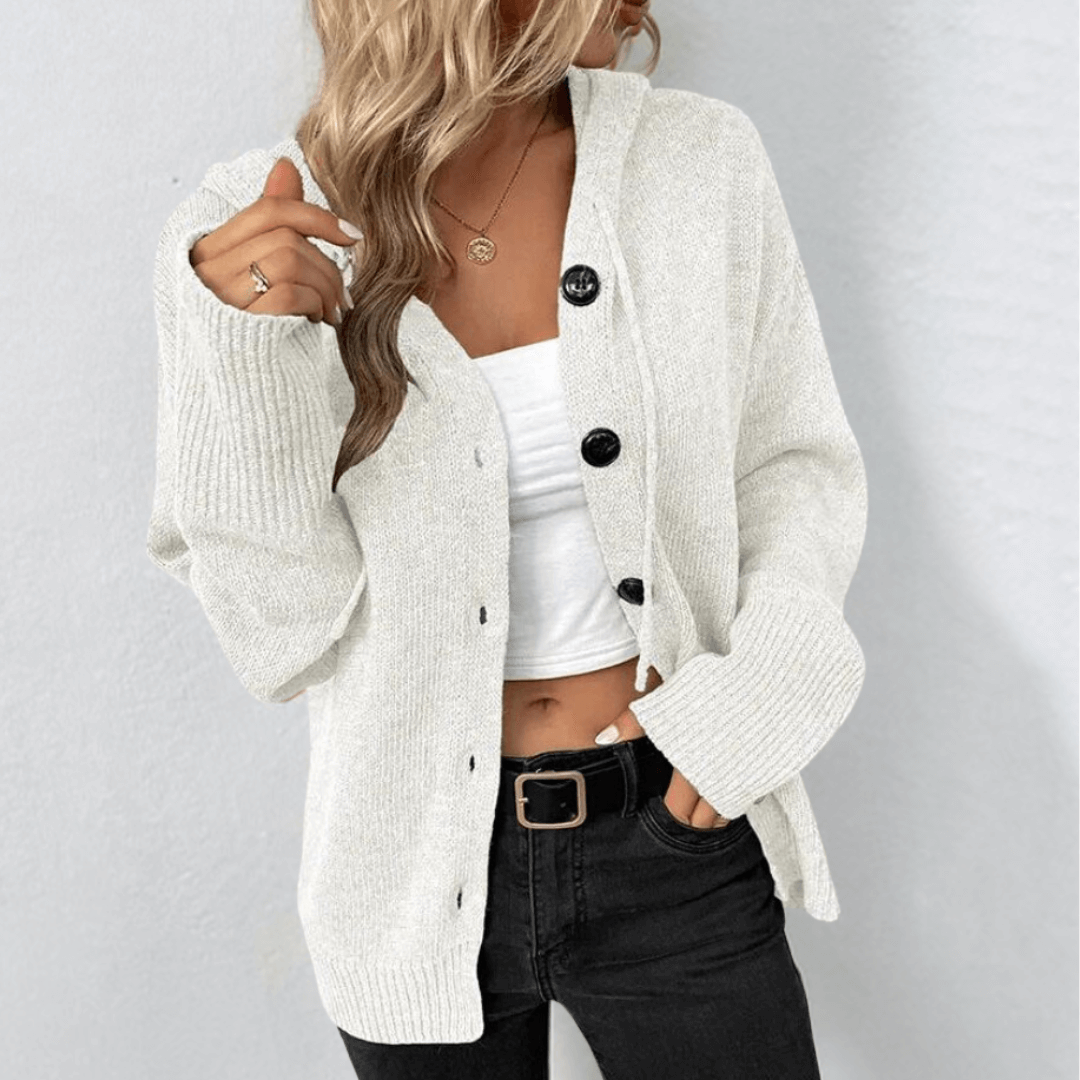 Strickjacke Damen | V-Ausschnitt mit Knopfleiste