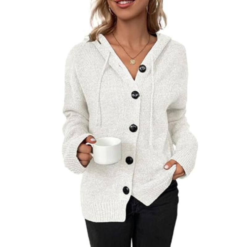 Strickjacke Damen | V-Ausschnitt mit Knopfleiste