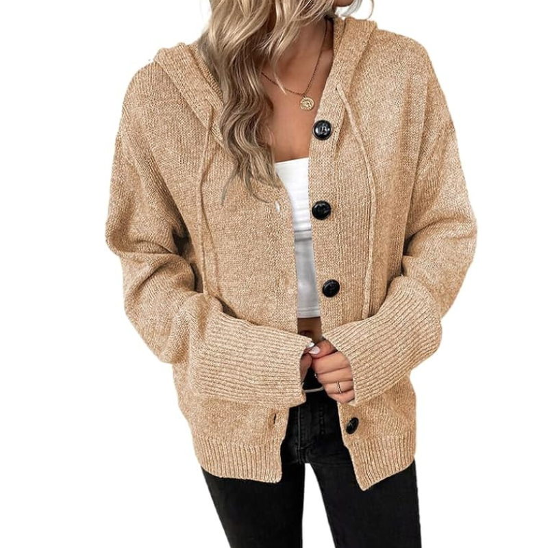 Strickjacke Damen | V-Ausschnitt mit Knopfleiste