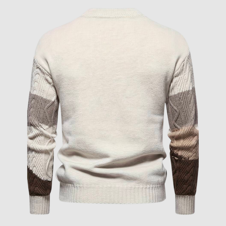Herren Pullover | runder Ausschnitt mit Strickstruktur