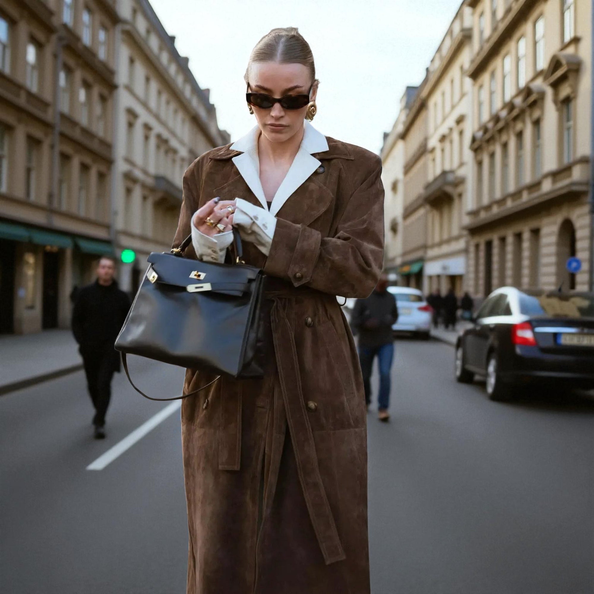 Damen Trenchcoat | Lange geschlossene Form für Übergangszeit