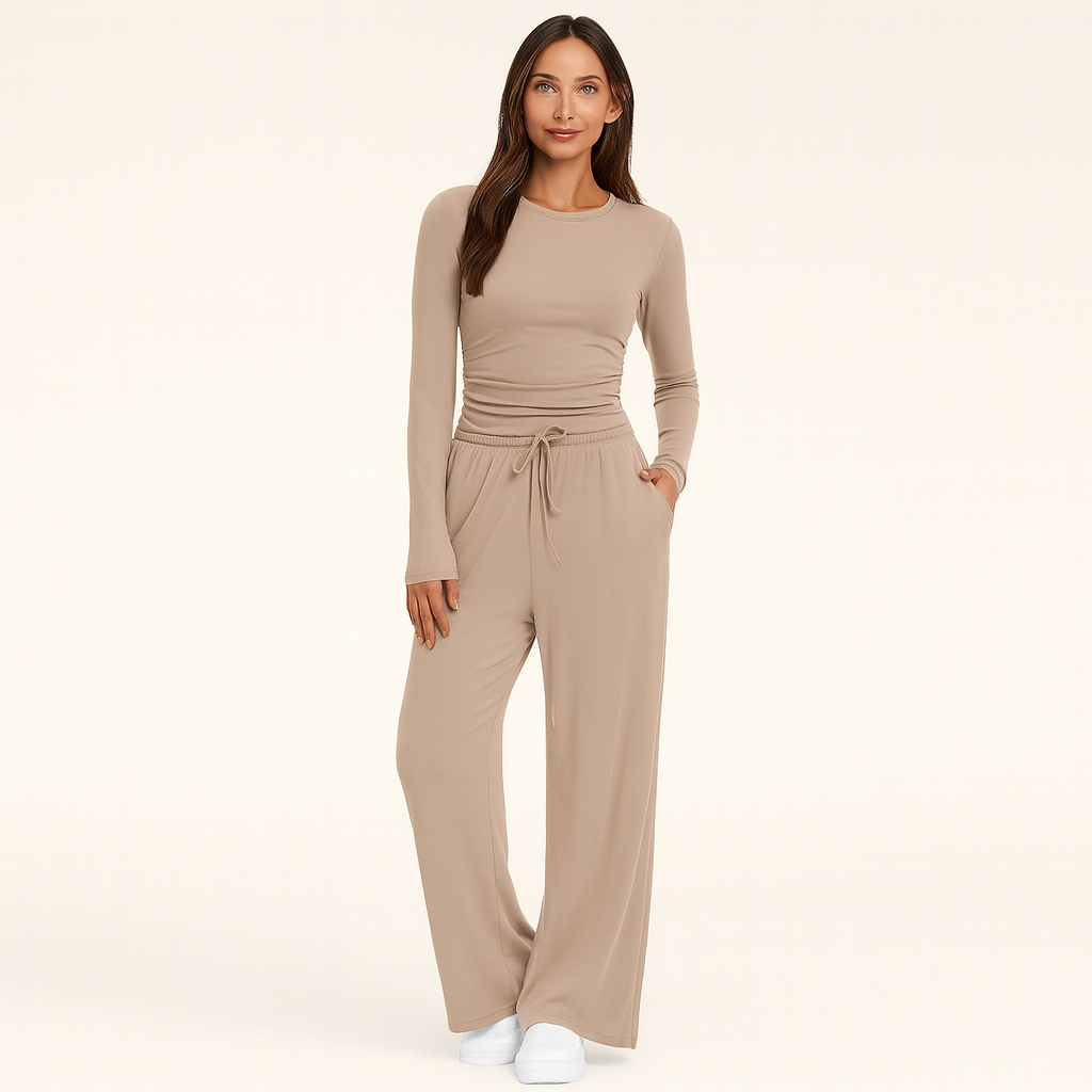 Damen Freizeit-Set | Zweiteiliges Oberteil und Hose