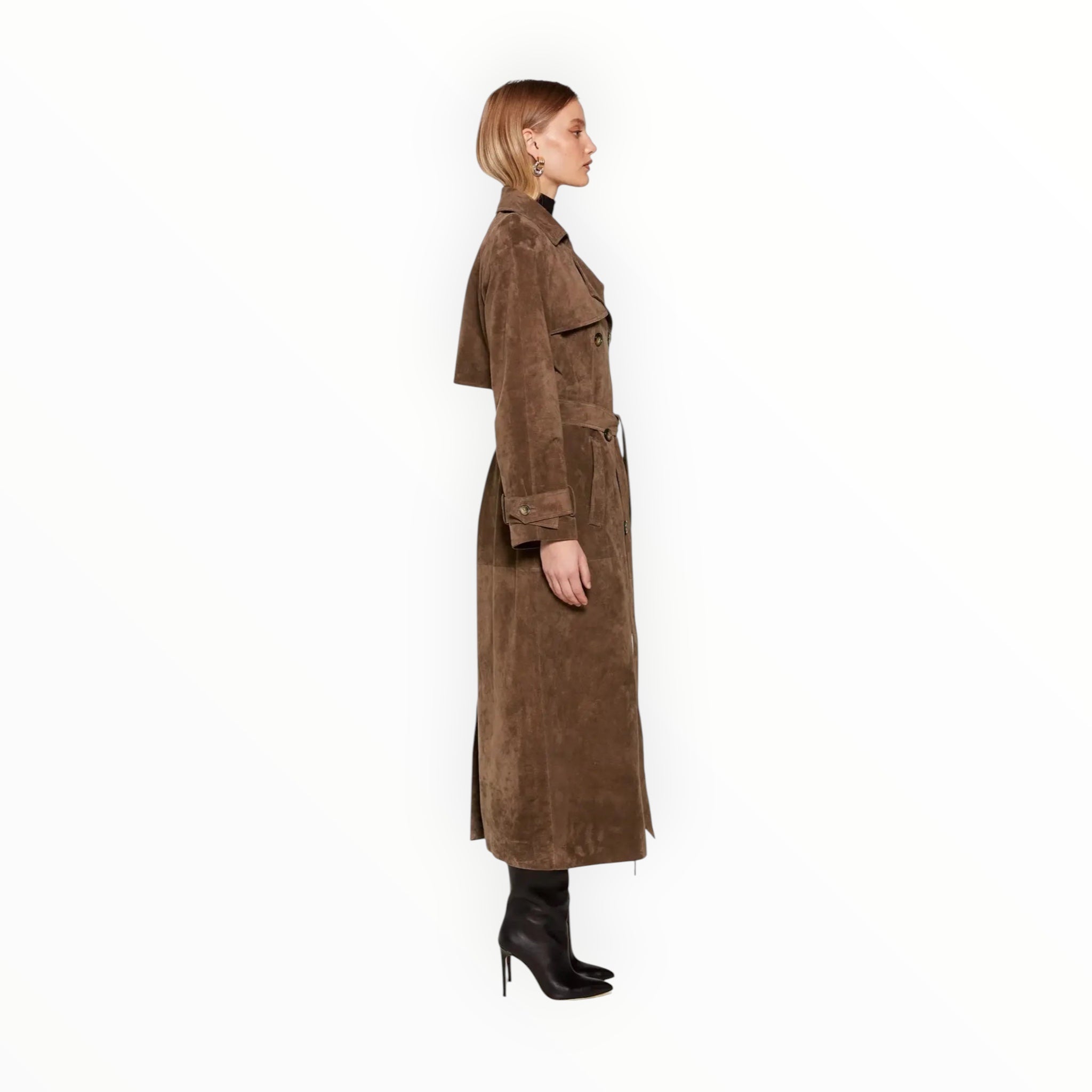 Damen Trenchcoat | Lange geschlossene Form für Übergangszeit