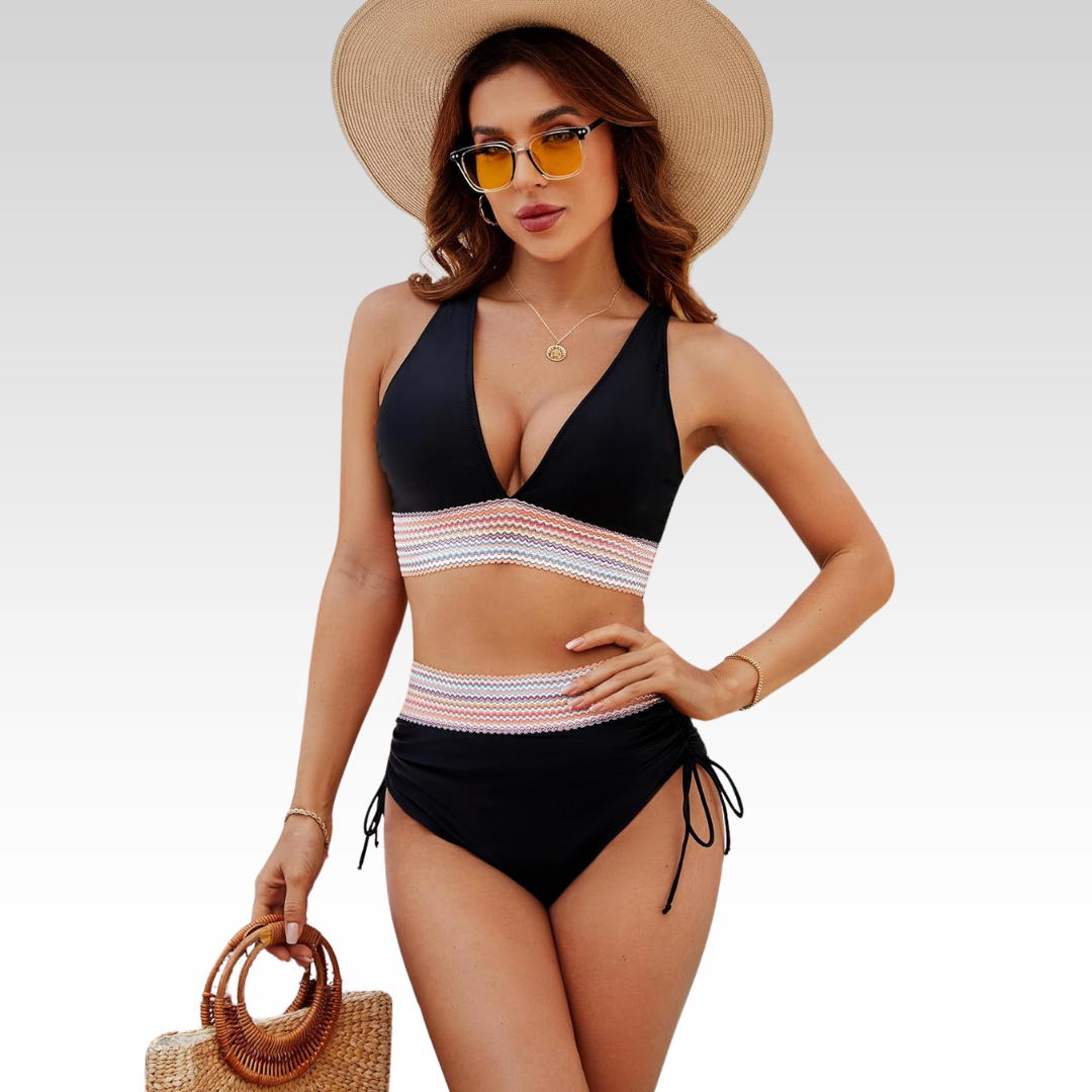 Bikini Damen | Triangeloberteil mit breitem Taillenband