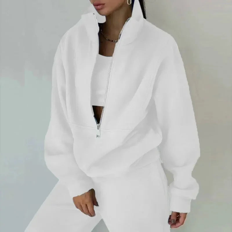 Lounge-Set Damen | Zweiteilig mit halbem Reißverschluss