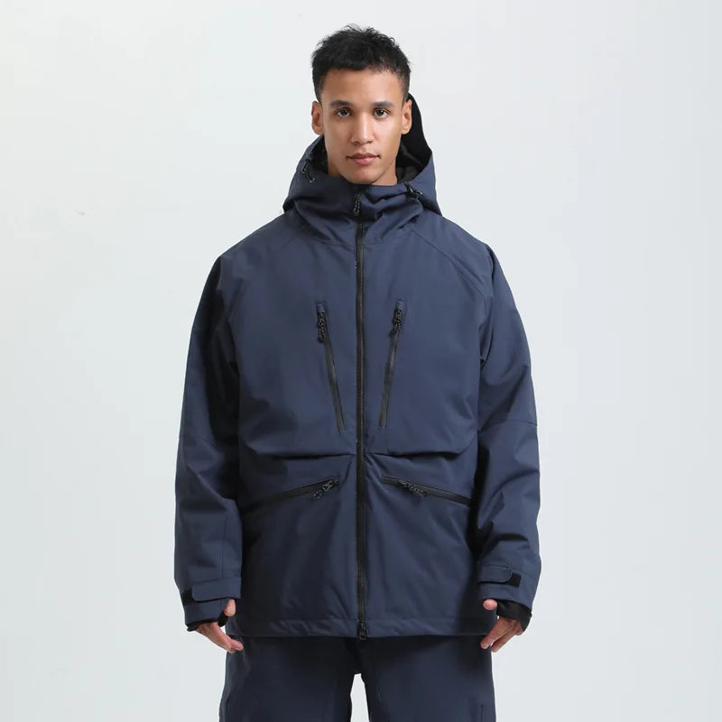 Unisex Jacke | lange Form mit Kapuze und Reißverschluss