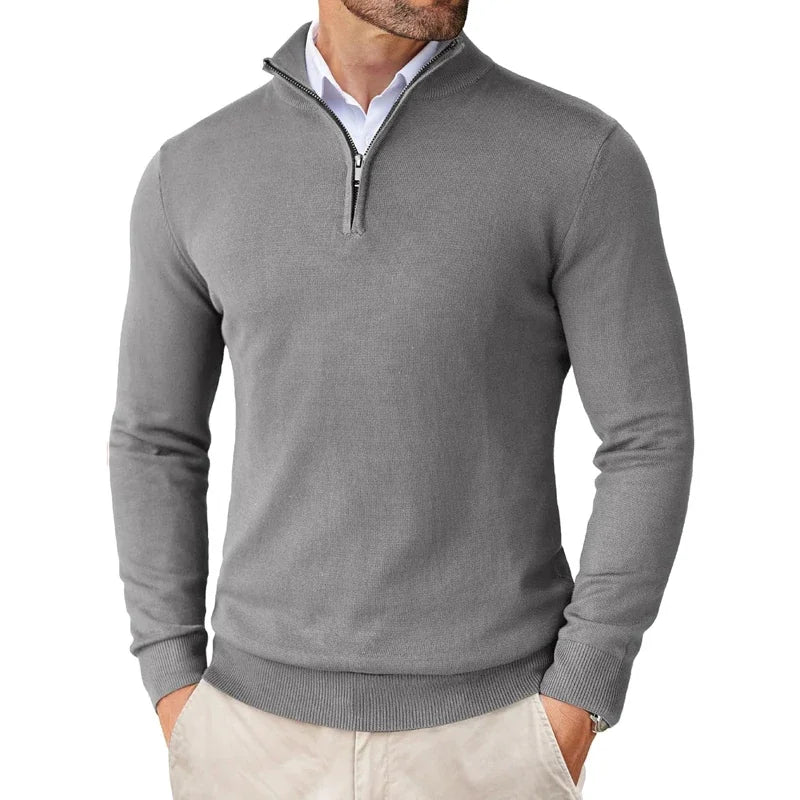Herren Pullover | halbe Reißverschlussöffnung mit gerader Form