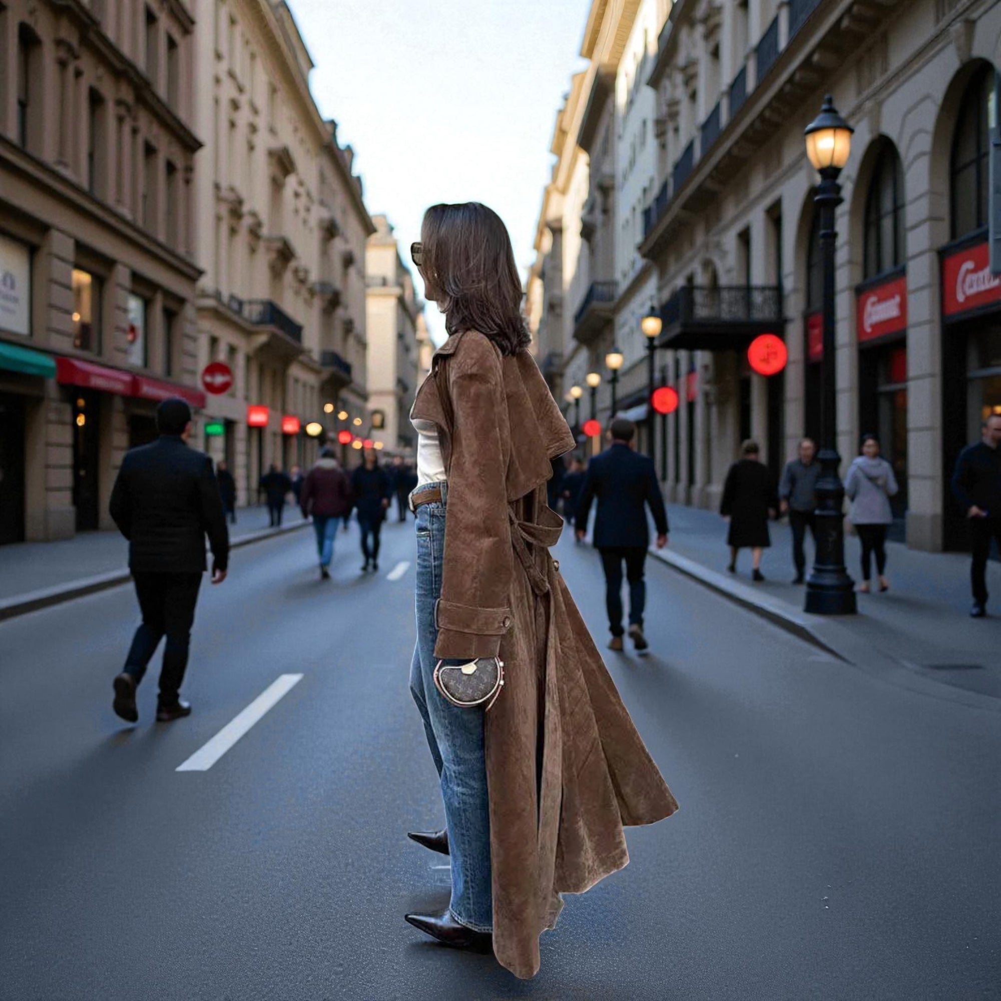 Damen Trenchcoat | Lange geschlossene Form für Übergangszeit