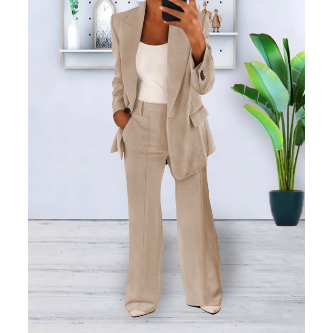 Zweiteiler Damen | Blazer mit weiter Hose