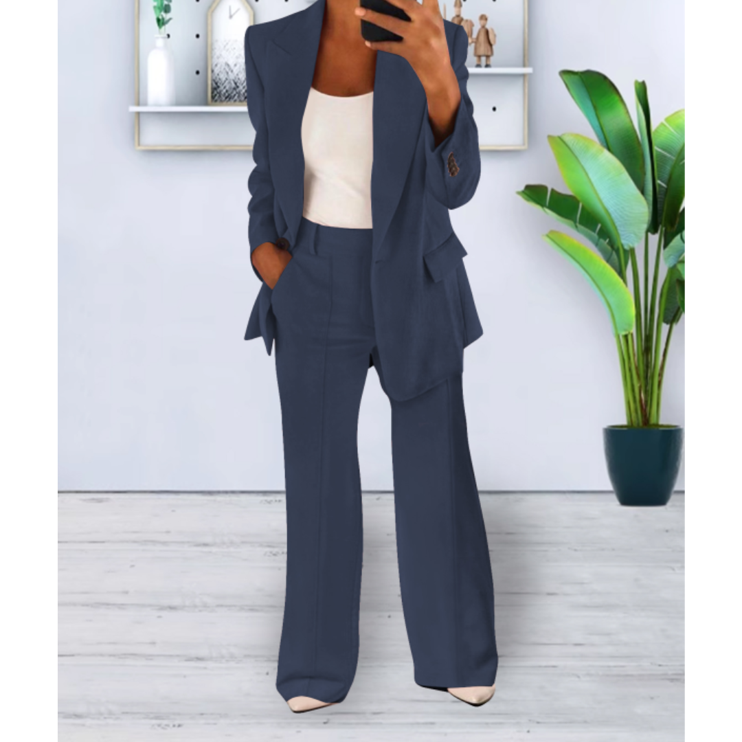 Zweiteiler Damen | Blazer mit weiter Hose