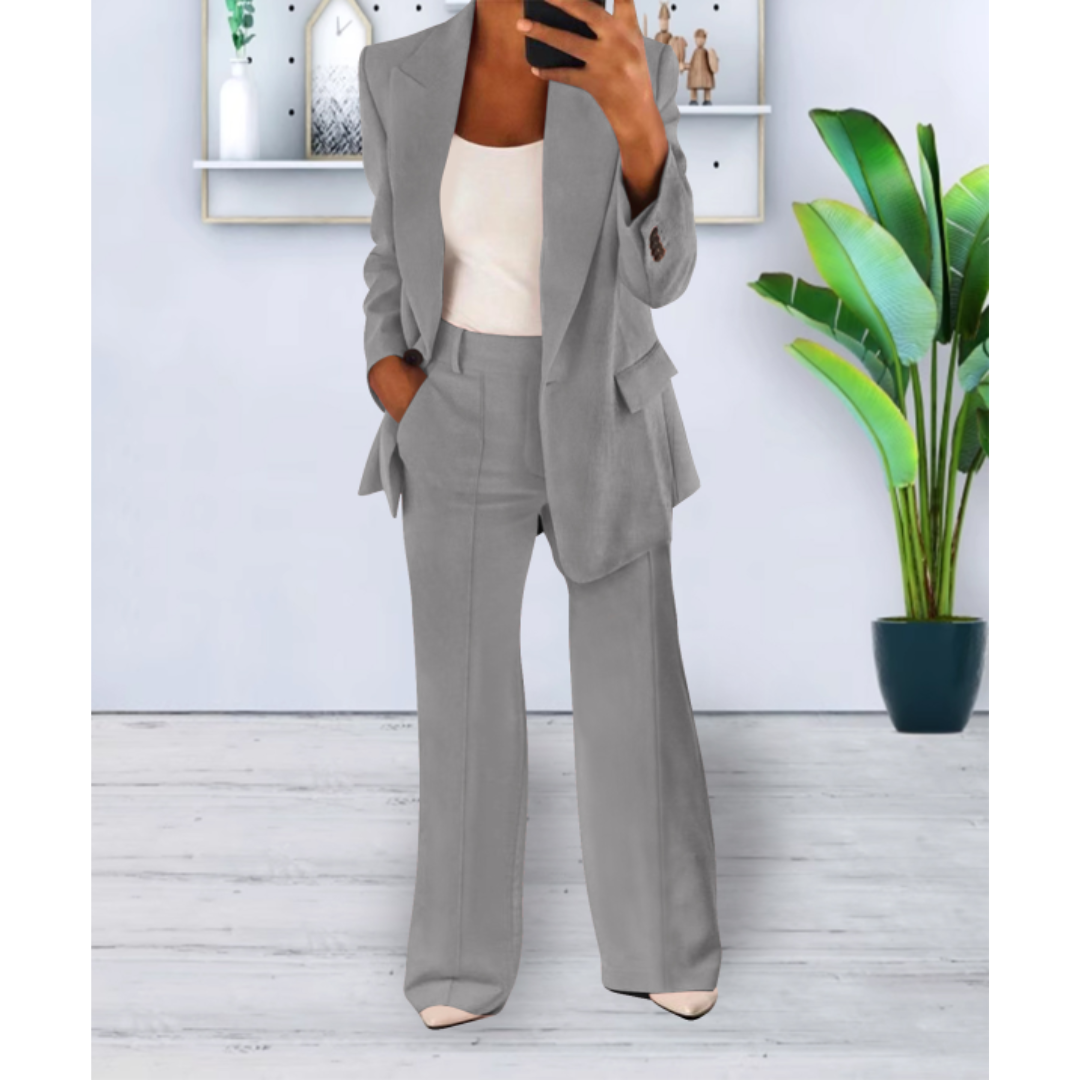 Zweiteiler Damen | Blazer mit weiter Hose