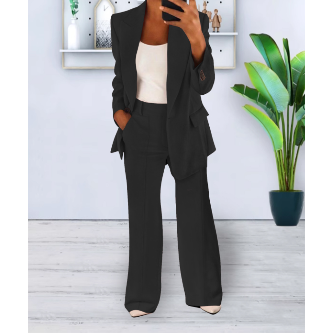 Zweiteiler Damen | Blazer mit weiter Hose