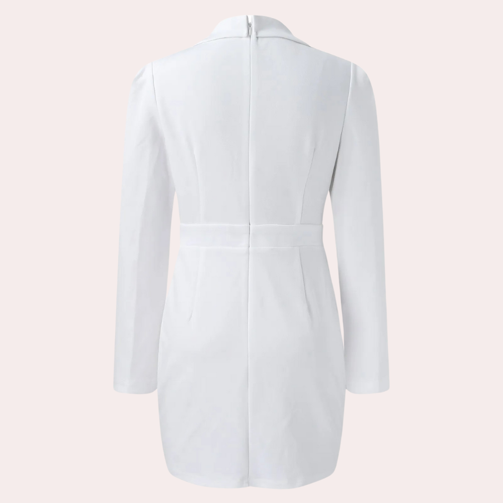 Blazerkleid Damen | Gerade Form mit Reverskragen