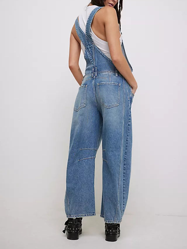 Latzhose Damen | Verstellbare Träger mit Brusttasche