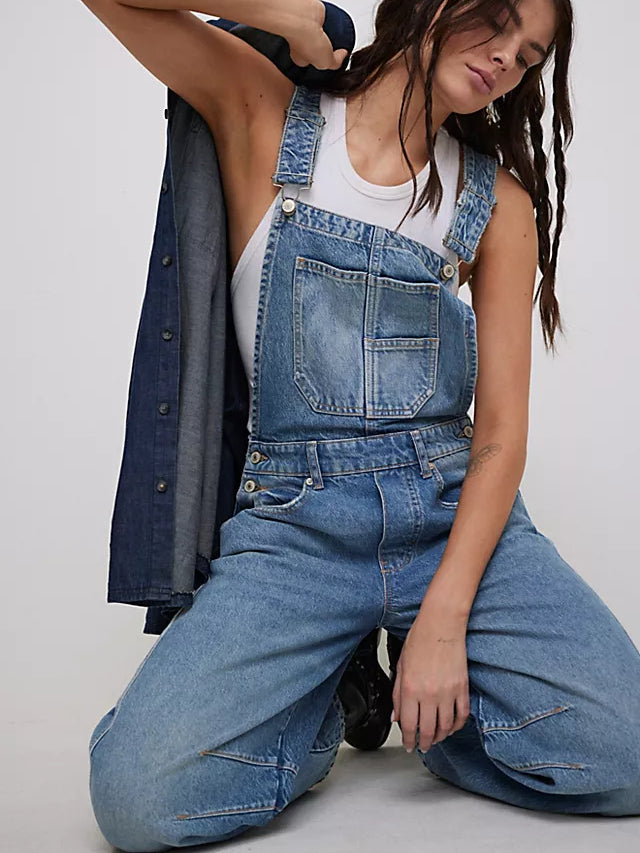 Latzhose Damen | Verstellbare Träger mit Brusttasche