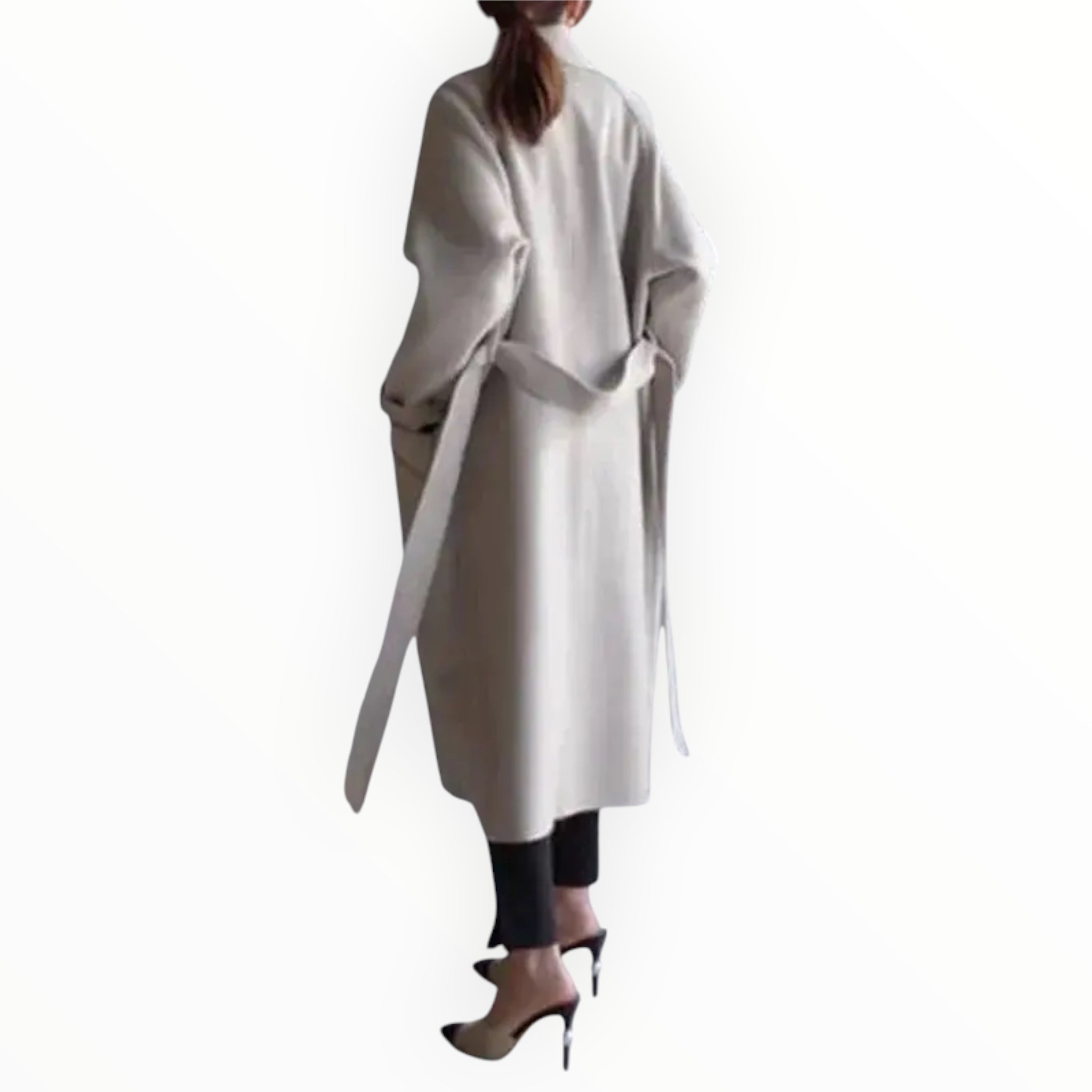 Damen Wollmantel Lang | Warmer Übergangsmantel für kalte Tage