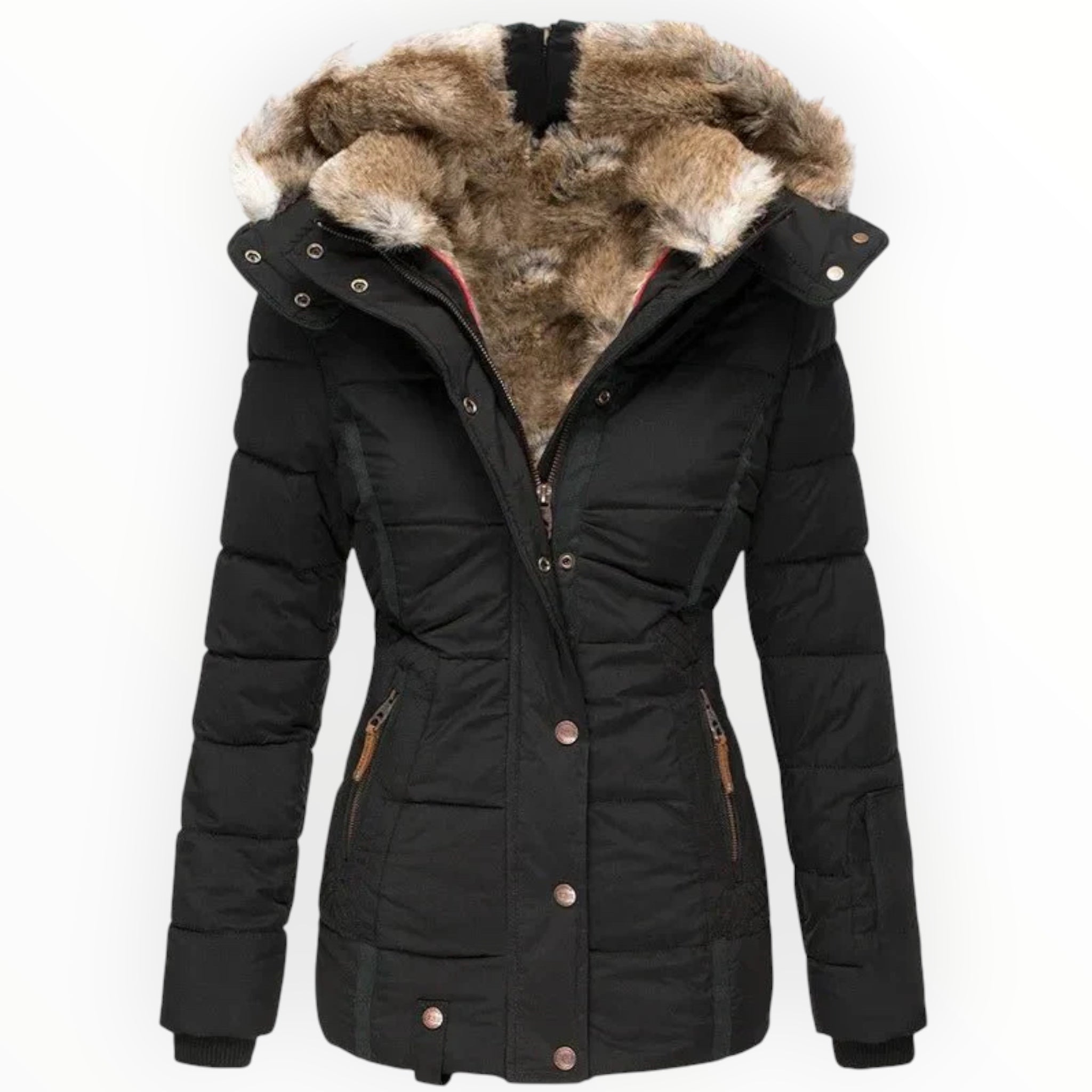 Damen Winterjacke mit Kapuze | Geschlossene Form für Winterzeit