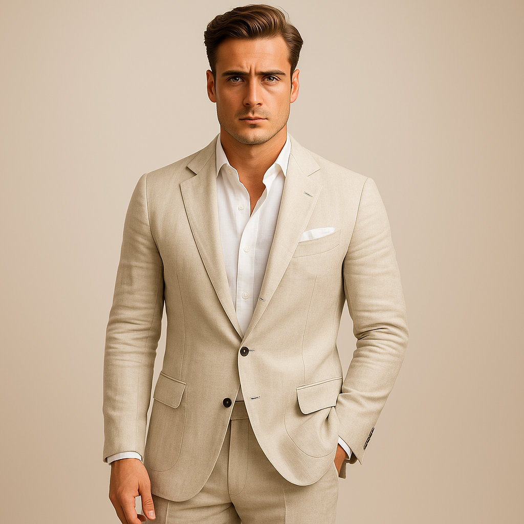 Herren Blazer | Schmale Form mit Revers und Knopfleiste