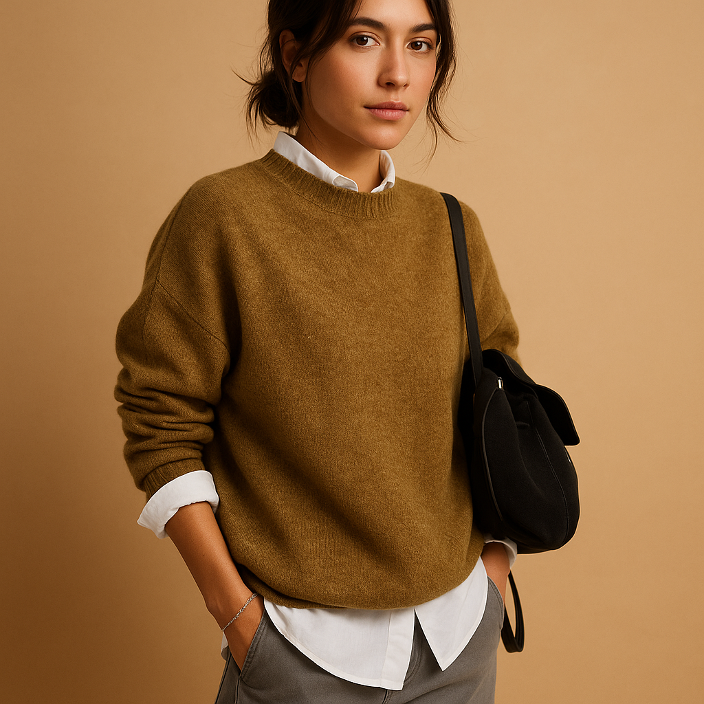 Damen Pullover | strukturierte Form mit gerader Passform