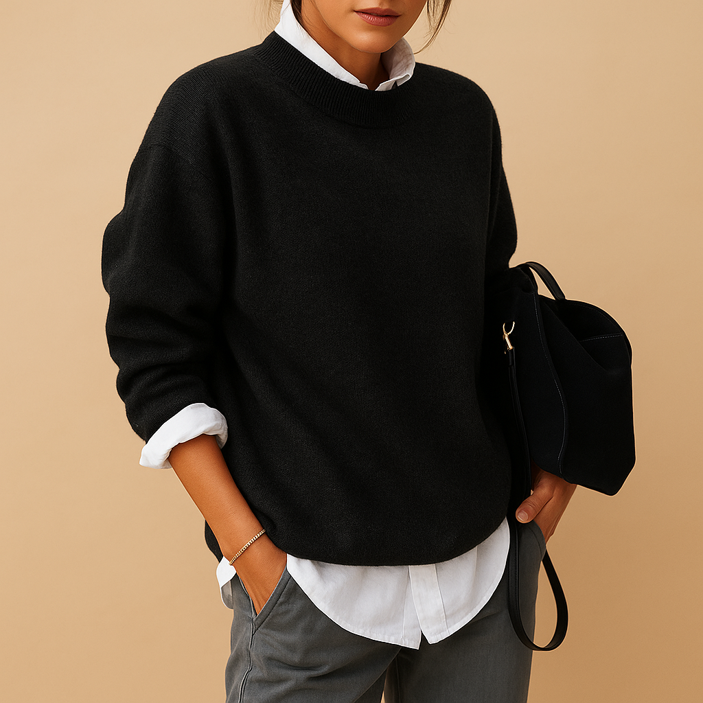 Damen Pullover | strukturierte Form mit gerader Passform