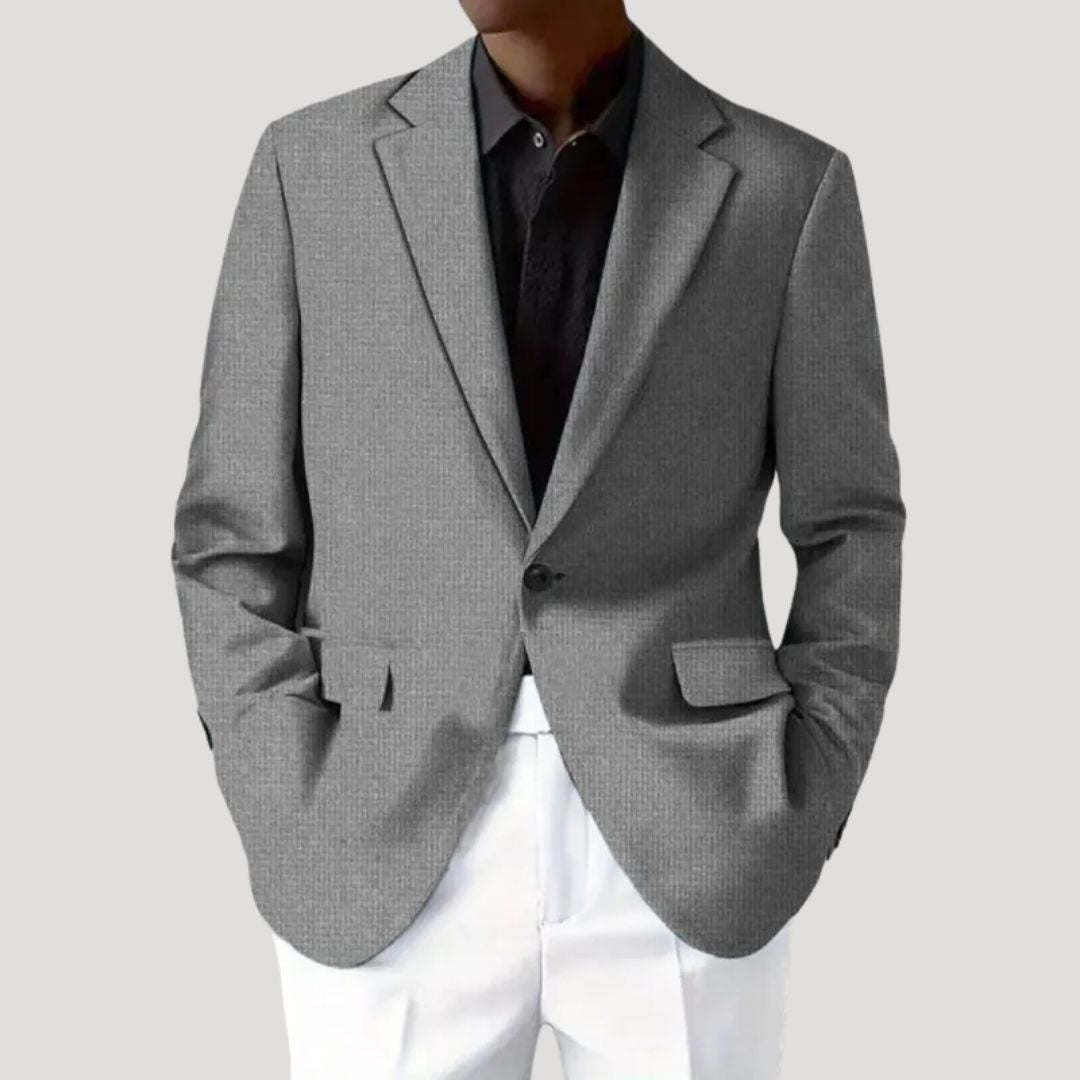 Herren Blazer | Strukturierter Schnitt mit Revers und Frontknopf