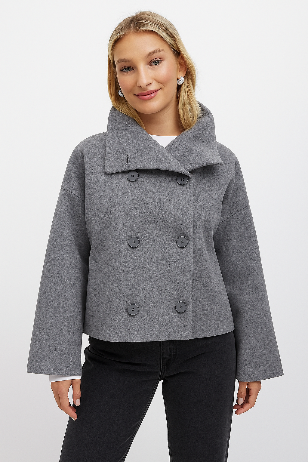 Jacke Damen | Doppelreiher mit breitem Kragen