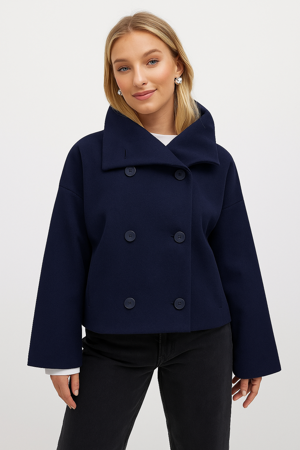 Jacke Damen | Doppelreiher mit breitem Kragen