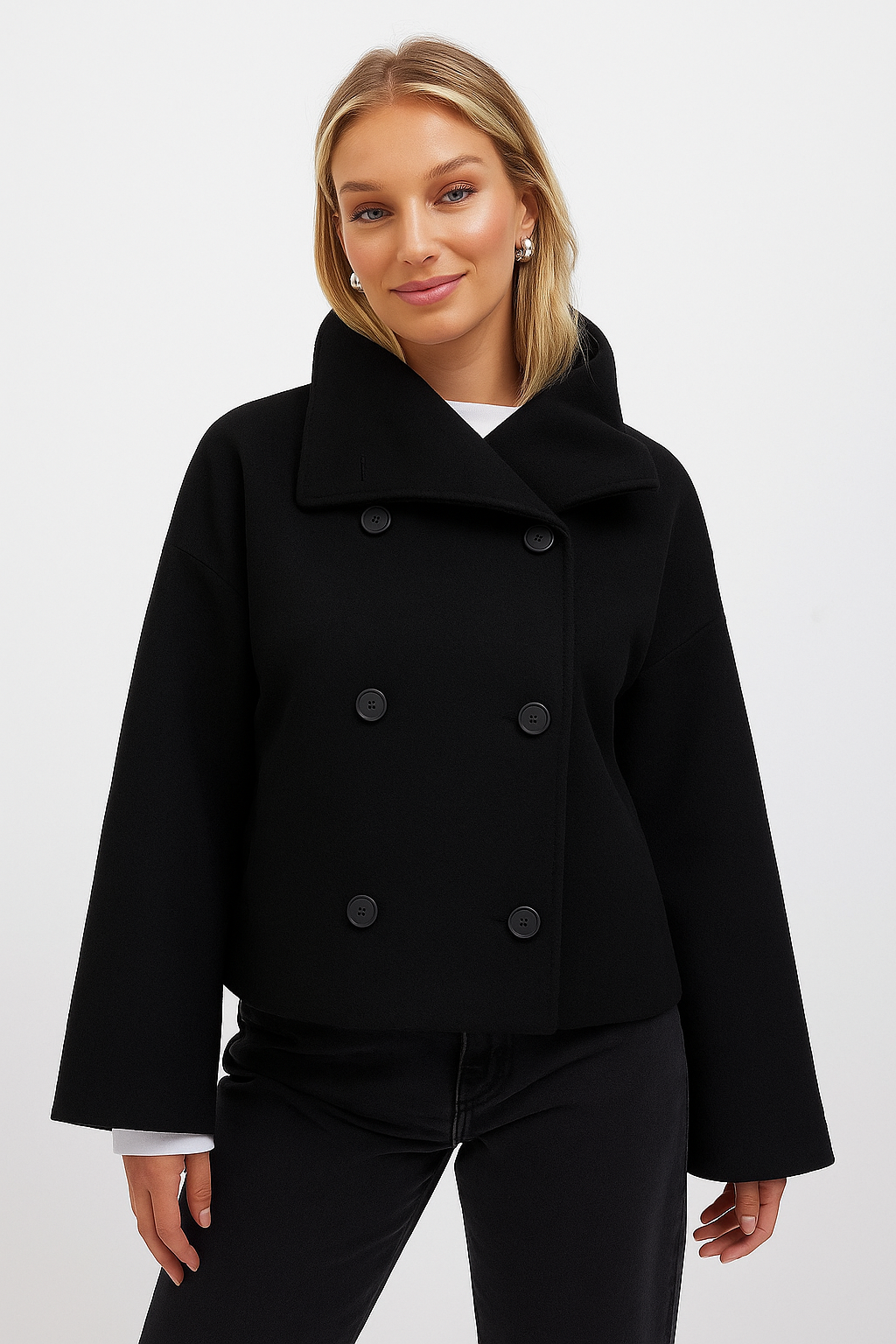 Jacke Damen | Doppelreiher mit breitem Kragen