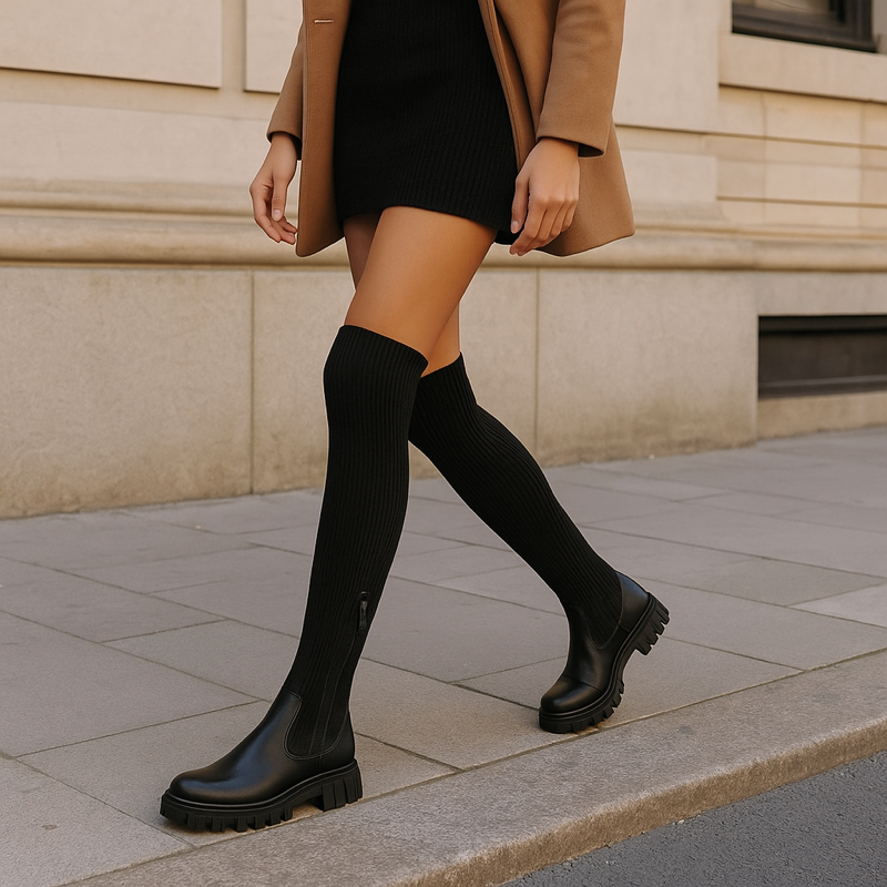 Damen Stretch Stiefel | Flexibler Sitz für täglichen Komfort