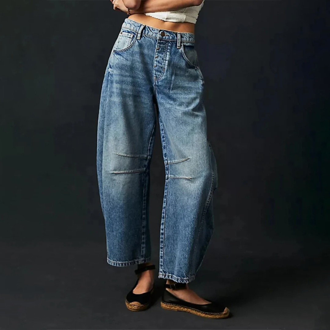 Damen Jeans | Gerade Form mit funktionalem Bundaufbau