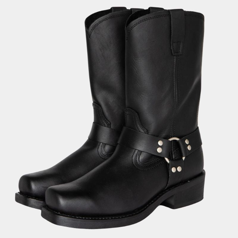 Stiefel Damen | Schaftstiefel mit Riemendetail