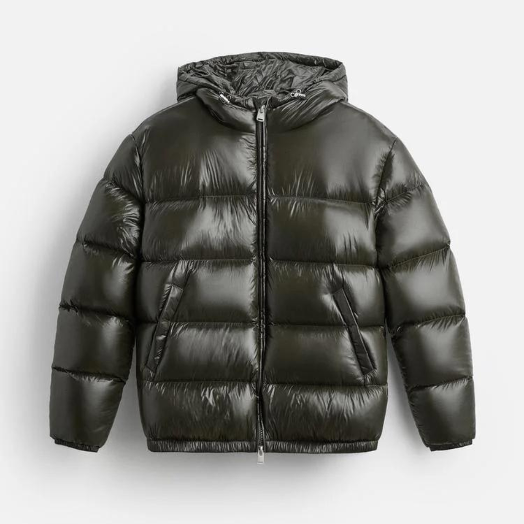 Herren Pufferjacke | gesteppte Fläche mit gerader Linienführung