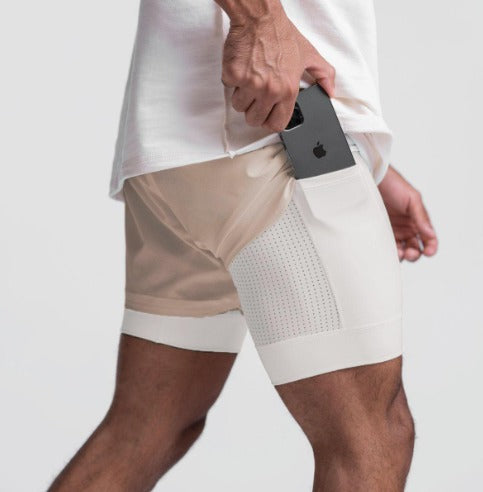 Shorts Herren | Kordelzugbund mit integrierter Innenhose