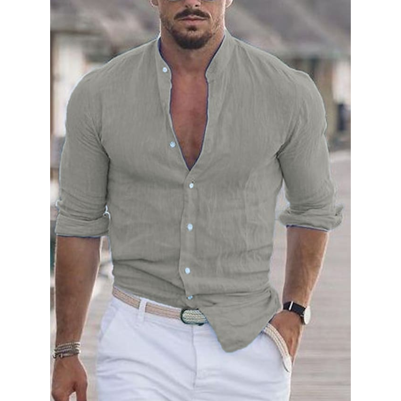 Hemd Herren | Langarm mit Knopfleiste