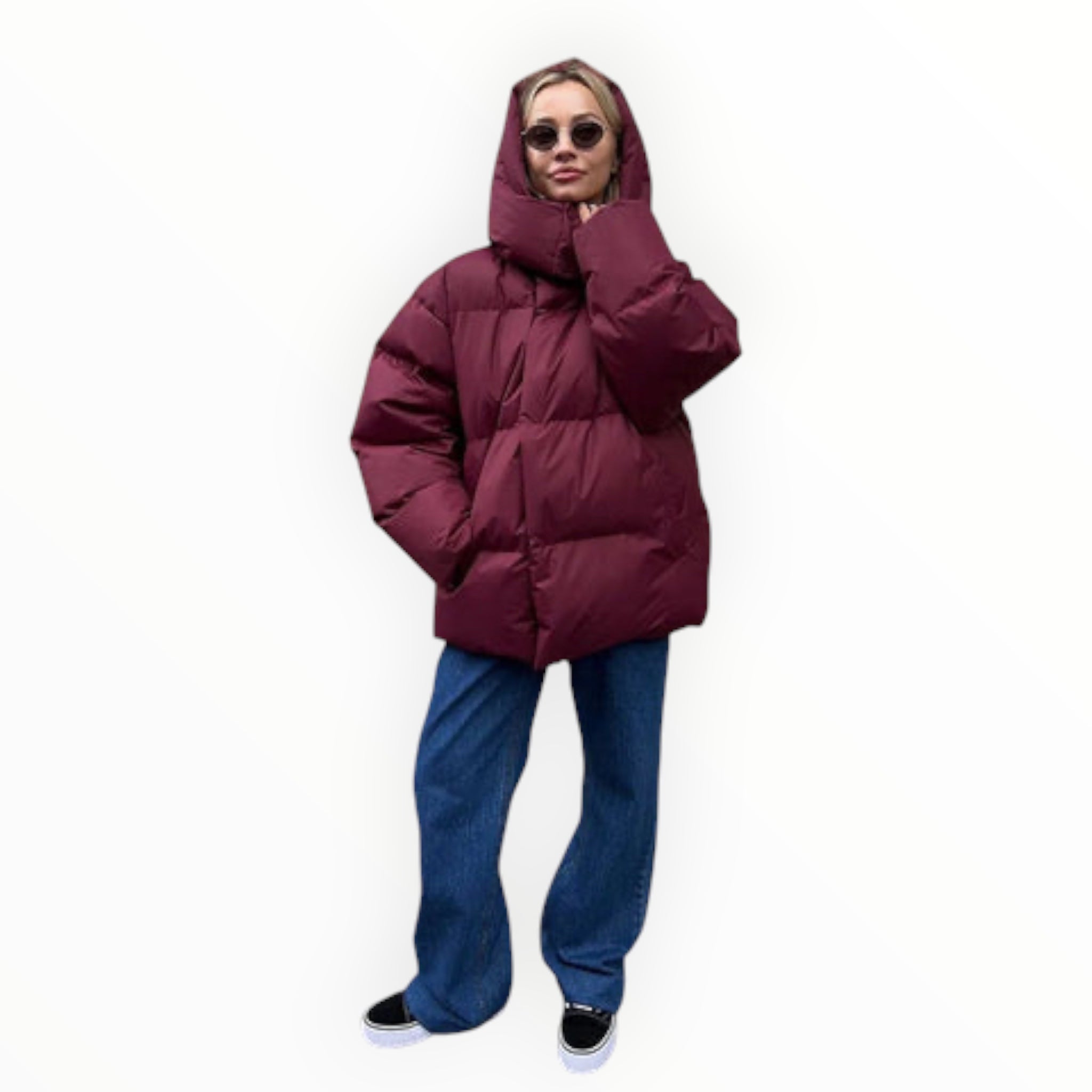 Damen Pufferjacke | Lange geschlossene Form für täglichen Gebrauch