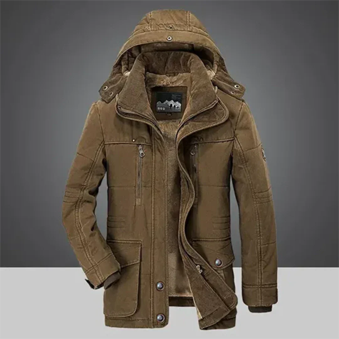 Herren Winterjacke | Kapuze mit durchgehender Front