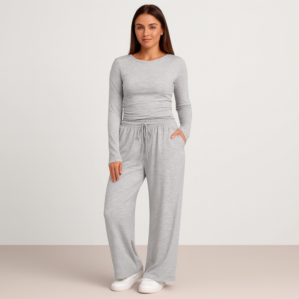 Damen Freizeit-Set | Zweiteiliges Oberteil und Hose