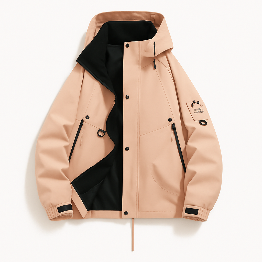 Unisex Jacke | Kapuzenanbindung mit durchgehendem Frontverschluss