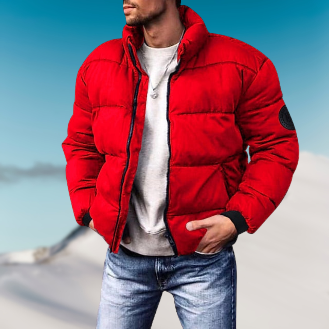Herren Pufferjacke | integrierte Kapuze und gesteppter Aufbau