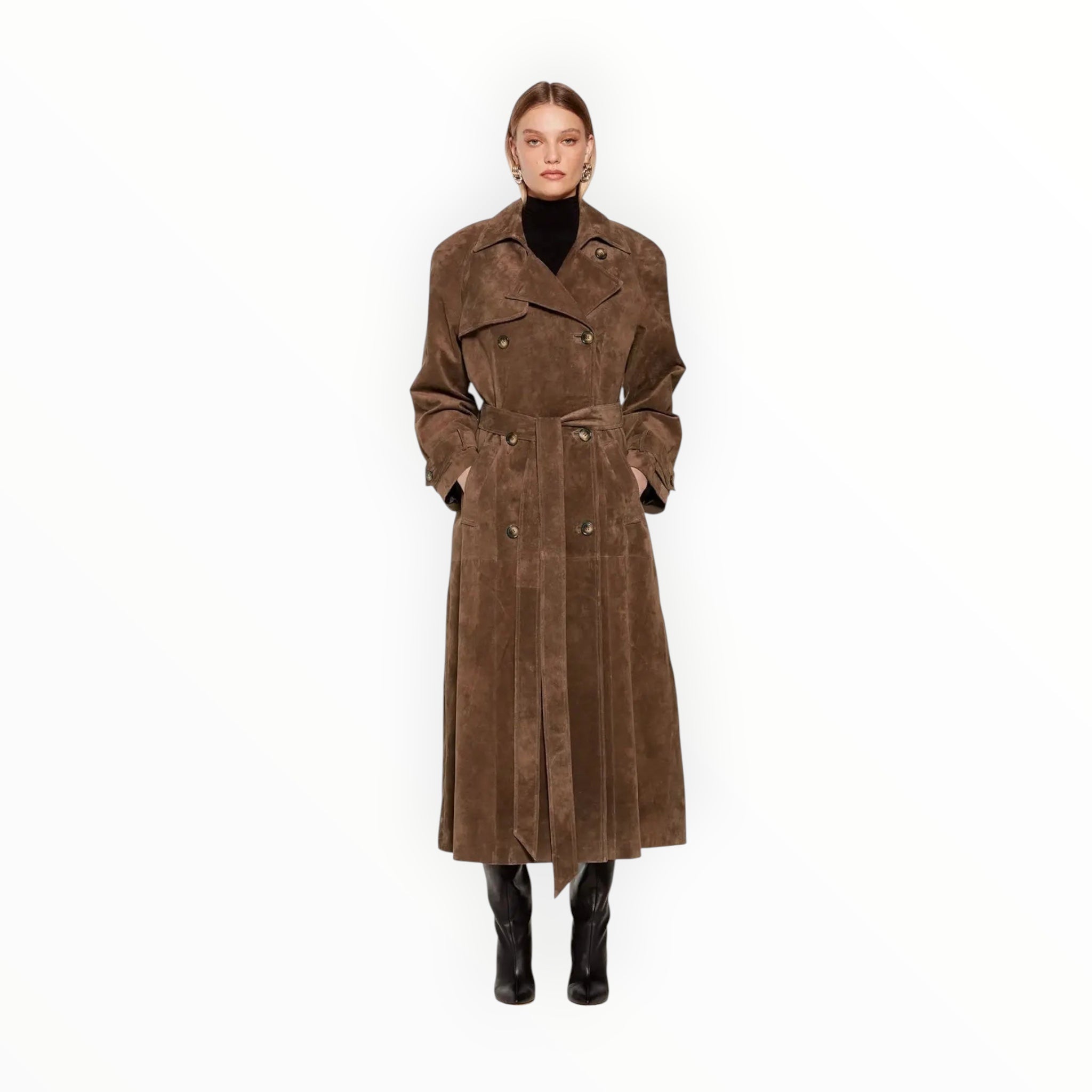 Damen Trenchcoat | Lange geschlossene Form für Übergangszeit