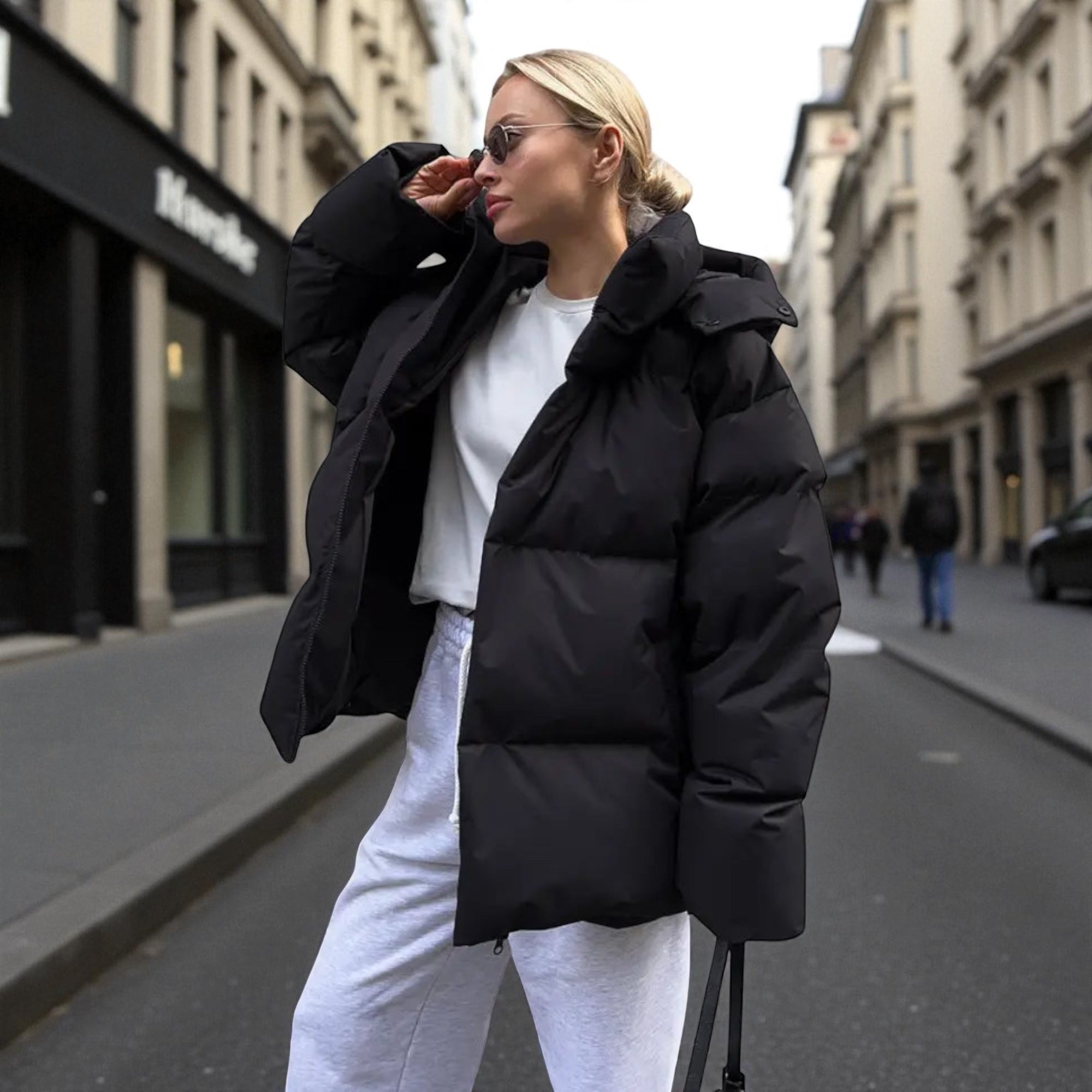 Damen Pufferjacke | Lange geschlossene Form für täglichen Gebrauch