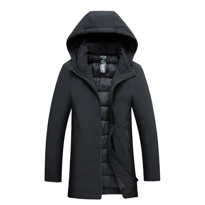 Herren Winterjacke | gerade Form mit durchgehendem Verschluss