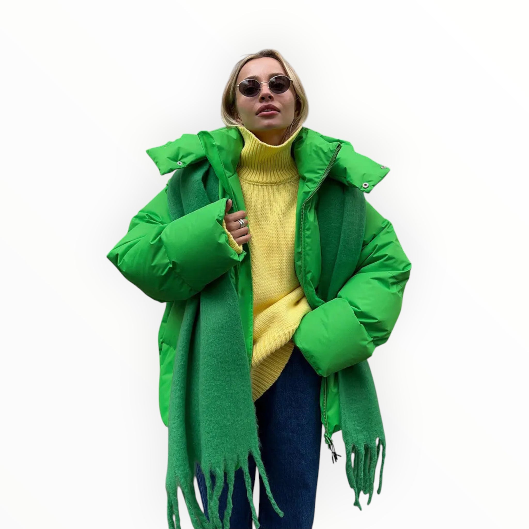 Damen Pufferjacke | Lange geschlossene Form für täglichen Gebrauch