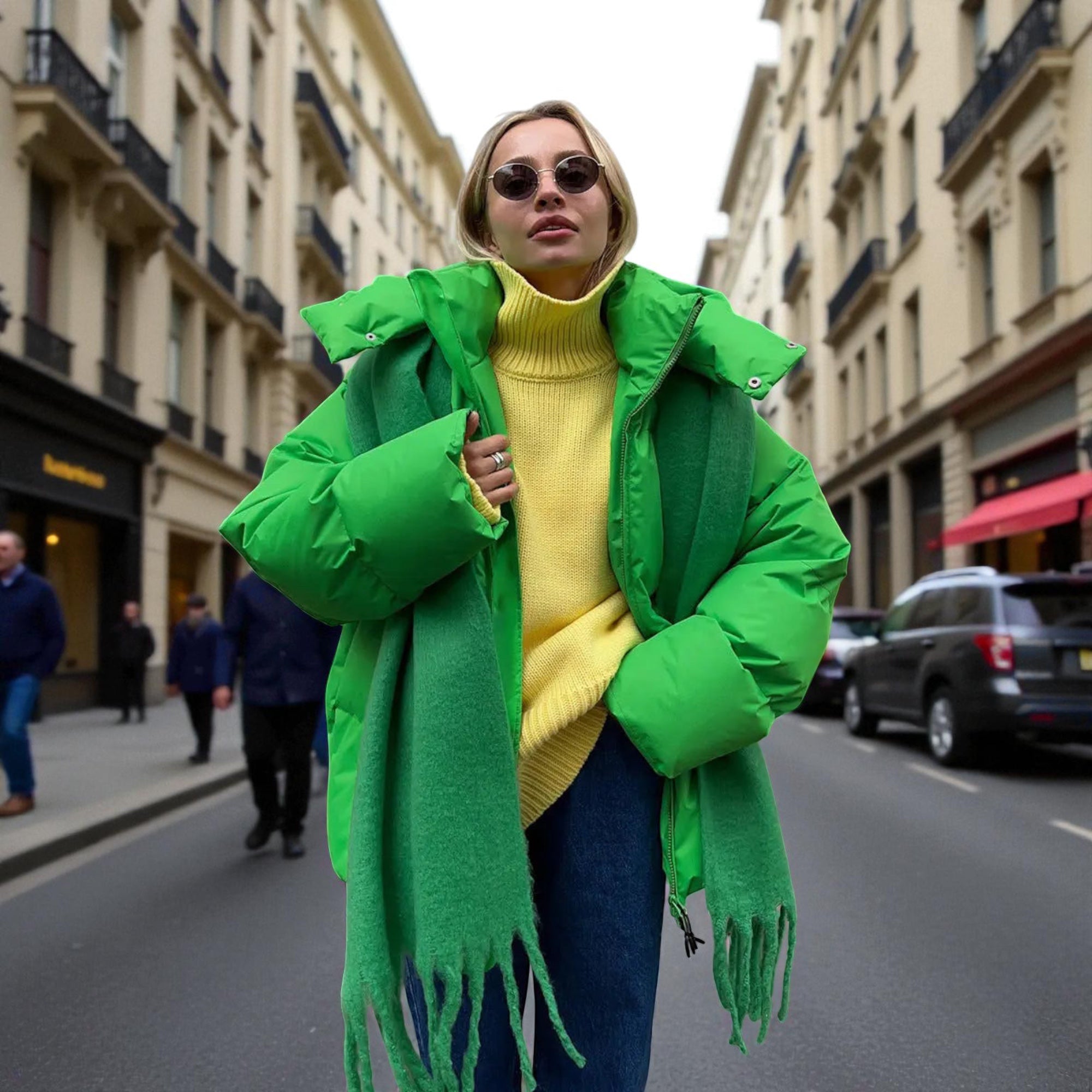 Damen Pufferjacke | Lange geschlossene Form für täglichen Gebrauch