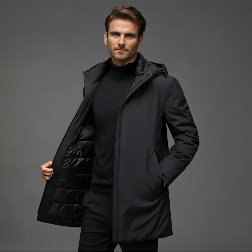 Herren Winterjacke | gerade Form mit durchgehendem Verschluss