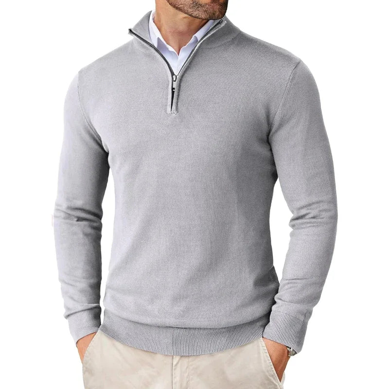 Herren Pullover | halbe Reißverschlussöffnung mit gerader Form