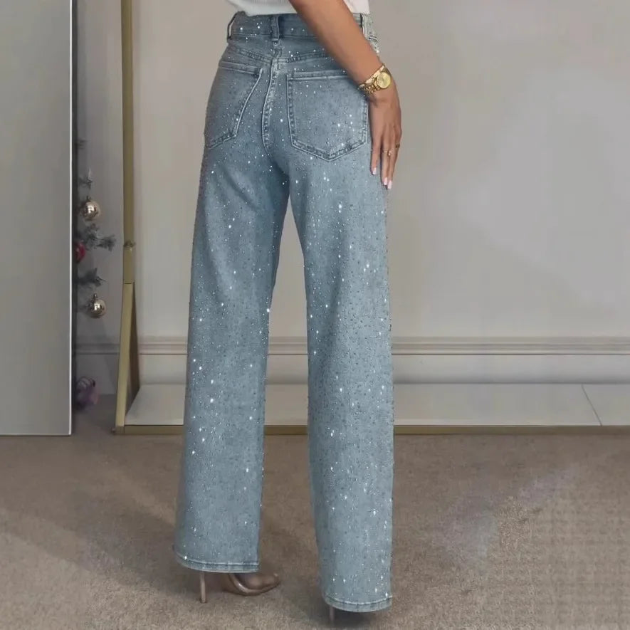 Damen Jeans | Mom-Passform mit hoher Taille und Akzentdetails